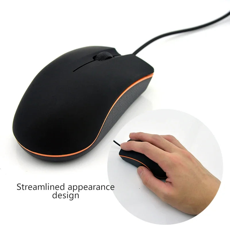 Mini USB Wired Mouse, 1000 DPI Optical Gaming Mouse, Suitable for Laptops and Desktop Computers