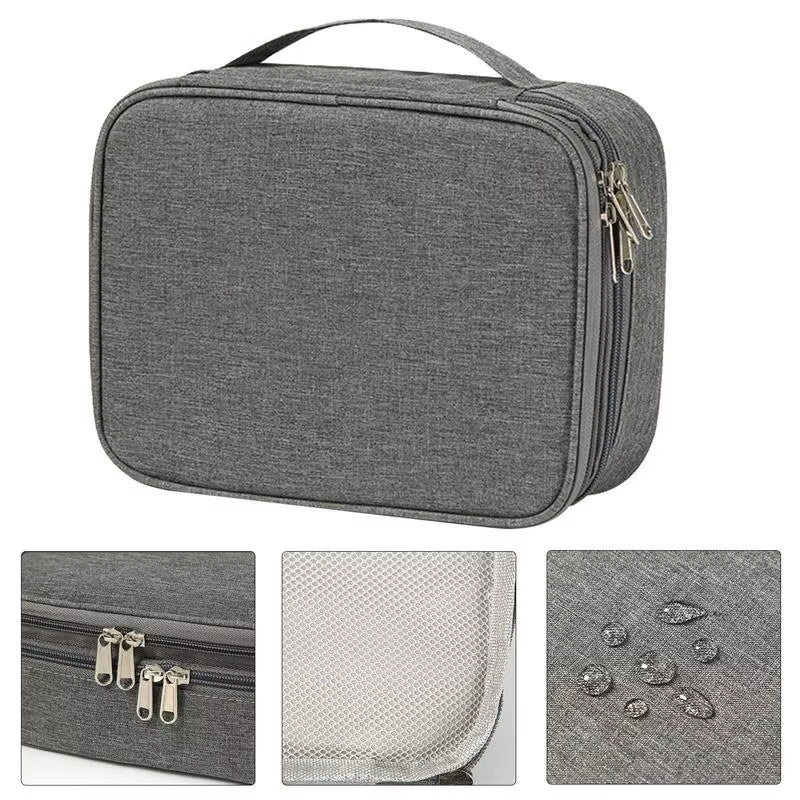 Electronics Organizer Travel Case Compact Waterproof Electronics Organizer Case Travel Essentials Cable Storage Bag for Mini
